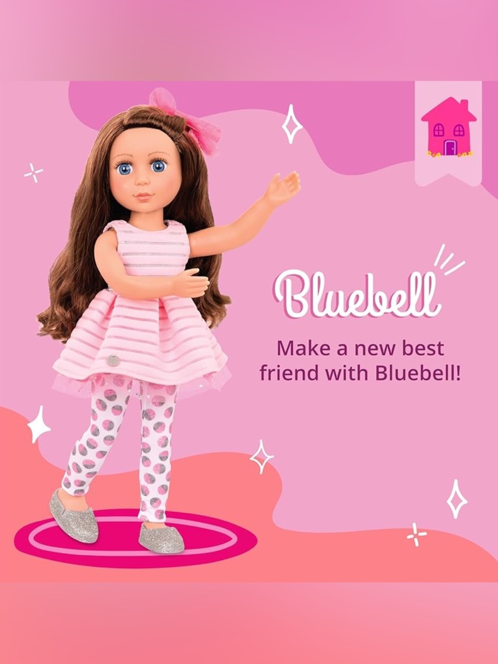 BRAND NEW girl youth glitter girl girls doll dolls bluebell
